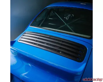 Rennline Louvered Rear Decklid Grill w/ Black Screen Porsche 911 1965-1989 - E222.354  BLACK