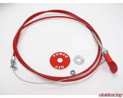 Rennline Remote Pull Cable Kit w/ T- Handle - EL21      RED