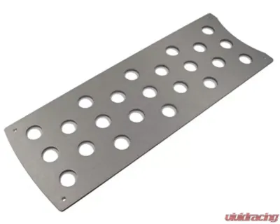 Rennline Aluminum E-Brake Block Off Plate Perforated Porsche 911 | 912 | 930 1965-1989 - I02-P     SILVER