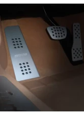 Rennline Rubber Grip Aluminum Dead Pedal for Porsche Panamera 2010-2017, Black, 30.5mm Wide                                     - P102C     BLACK - Image 4