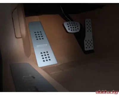 Rennline Rubber Grip Aluminum Dead Pedal for Porsche Panamera 2010-2017, Black - P102      BLACK