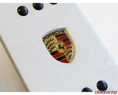 Rennline Rubber Grip Dead Pedal Dome Decal Crest for Porsche 996 | 986 | 997 | 987 | Cayman 1997-2013 - P59D      BLACK