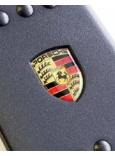 Rennline Rubber Grip Dead Pedal Dome Decal Crest for Porsche 996 | 986 | 997 | 987 | Cayman 1997-2013                                     - P59D      BLACK - Image 4