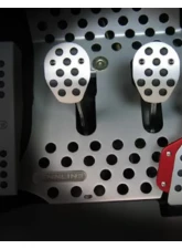 Rennline Rubber Grip Pedal Set for Porsche 911, 912, 914, 930, 993 (1965-1998)                                     - P70.60    BLACK - Image 2