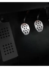 Rennline Rubber Grip Pedal Set for Audi A4 S4 1996-2001, Aluminum with Replaceable Grips                                     - P74.60    SILVER - Image 2