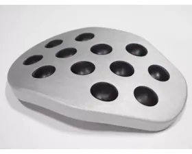 Rennline Rubber Grip Pedal Set for Audi A4 S4 1996-2001, Aluminum with Replaceable Grips