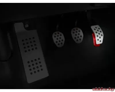 Rennline Rubber Grip Gas Pedal for Audi A4 | S4 1996-2001, Silver Aluminum Cover - P74       SILVER