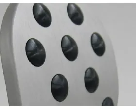 Rennline Rubber Grip Gas Pedal for Audi A4 | S4 1996-2001, Silver Aluminum Cover