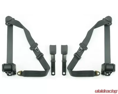 Rennline 3-Point Retractable Seat Belt Porsche 911 1974-1988 - SA-5052   BLACK