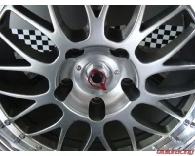 Rennline Cup Car Style Center Lock Look Wheel Caps - W01       SILVER