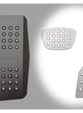 Rennline 2 pcs Perforated TIP Pedal Set Porsche 911 | 912 | 930 | 964 | 993 1965-1998                                     - P44.22    SILVER - Image 2