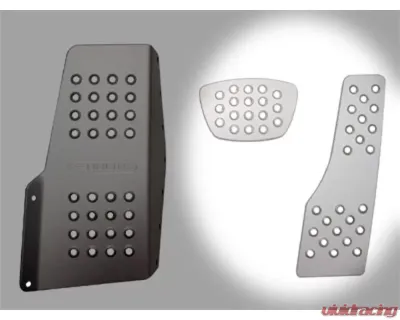 Rennline 2 pcs Perforated TIP Pedal Set Porsche 911 | 912 | 930 | 964 | 993 1965-1998 - P44.22    SILVER