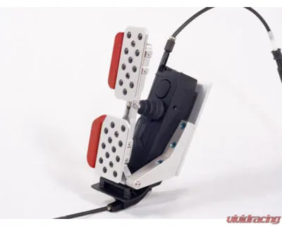 Rennline Rev3 Rubber Grip Pedal Set for Porsche 996 | 986 (1997-2005) - Adjustable Metal Assembly - A13.3P6059SLV.RED