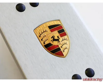 Rennline Rev3 Rubber Grip 4pc Pedal Set for Porsche 996 | 986 (1997-2005) - Adjustable, Aluminum - A133P6059CSLV.RED