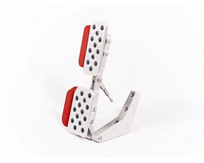 Rennline Rev3 Rubber Grip 4pc Pedal Set (Accepts OEM Dome Decal Crest) Porsche 996 | 986 1997-2005 - A133P6059DBLK.BLK
