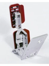 Rennline Rev4 Perforated 3pc Pedal Set for Porsche 987 | 997 (2005-2012) - Adjustable Metal Mount                                     - A14.3P2119SLV.RED - Image 4