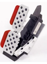 Rennline Rev4 Perforated 3pc Pedal Set for Porsche 987/997 2005-2012 - Tiptronic/PDK, Black/Silver                                     - A14.3P2219BLK.SLV - Image 2