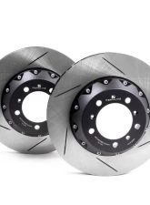 Rennline 350x28mm Drilled & Slotted Semi-Floating Rear Rotor - Pair Porsche 997TT 2007-2009                                     - CS-113    DS - Image 5