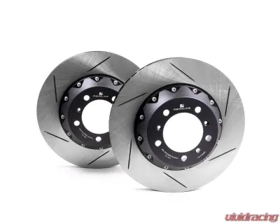 Rennline 350x28mm Drilled & Slotted Semi-Floating Rear Rotor - Pair Porsche 997TT 2007-2009 - CS-113    DS