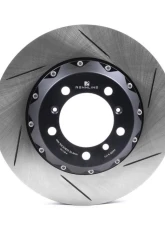 Rennline 350x28mm Drilled & Slotted Semi-Floating Rear Rotor - Pair Porsche 997TT 2007-2009                                     - CS-113    DS - Image 3