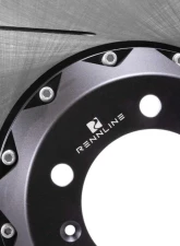 Rennline 350x28mm Drilled & Slotted Semi-Floating Rear Rotor - Pair Porsche 997TT 2007-2009                                     - CS-113    DS - Image 5