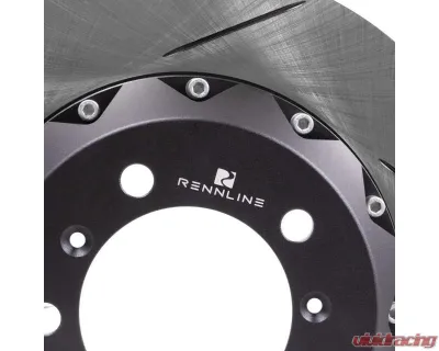 Rennline 330x28mm Drilled & Slotted Semi-Floating Rear Rotor - Pair Porsche 991.1 2012-2016 - CS-118    DS
