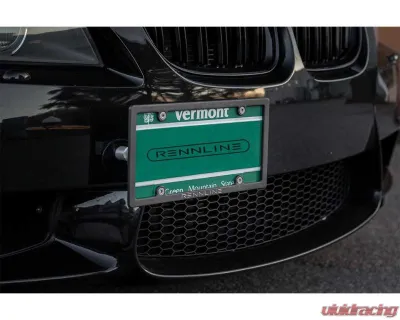 Rennline Tow Hook Receiver - Billet License Plate Mount - European Style BMW | Mini 2009-2024 - E1070.1340EURO