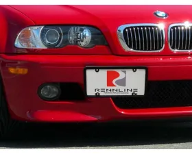 Rennline Tow Hook Receiver - Billet License Plate Mount - European Style BMW | Mini 1985-2014