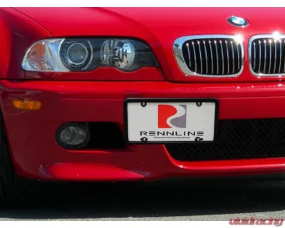 Rennline Tow Hook Receiver - Billet License Plate Mount - European Style BMW | Mini 1985-2014 - E1070.1010133EURO