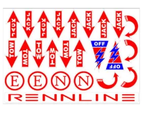 Rennline Safety Sticker & Decal Kit