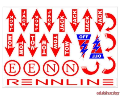 Rennline Safety Sticker & Decal Kit - E30