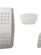 Rennline 3 Piece Perforated Pedal Set - TIP Porsche 911 | 912 | 930 Coupe 1963-1989                                     - P44.22.11 SILVER - Image 3