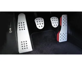 Rennline 4 Piece Perforated Pedal Set for Porsche 996, 997, 986, 987 (1997-2012) - Black Aluminum