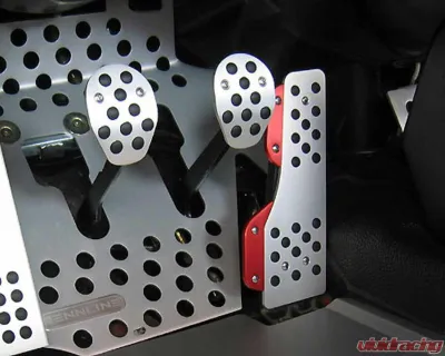 Rennline 4 Piece Rubber Grip Pedal Set RHD Porsche 996 | 986 | 997 | 987 1997-2012 - P71.60.95 SILVER