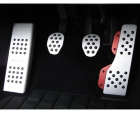 Rennline 4 Piece Rubber Grip Pedal Set for Porsche 1977-1995 & Volkswagen 2005-2014, Black
