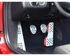 Rennline 3 Piece Rubber Grip Pedal Set PDK w/ Dome Decal Crest Recess Porsche 991 | 991.2 | 981 | 718  2012-2024