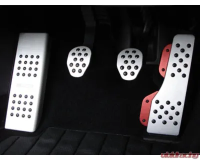 Rennline 4 Piece Rubber Grip Pedal Set Volkswagen Golf | Jetta | Rabbit MK5 | MK6 2000-2018 - P73.60.99 SILVER