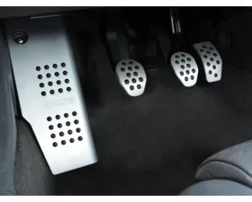Rennline 4 Piece Rubber Grip Pedal Set Silver for Audi TT 1999-2006, VW MK4 1997-2006