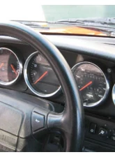 Rennline Aluminum Gauge Bezels Carbon Porsche 911 | 912 | 930 | 964 | 993 1965-1998                                     - I195 - Image 4