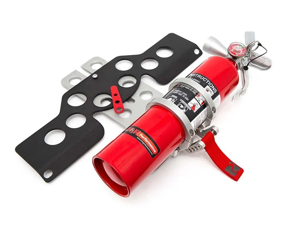 Rennline Fire Extinguisher and Mount Package  Black Mount / Red Extinguisher Porsche 1974+ - FE13.14-H3BMX250R