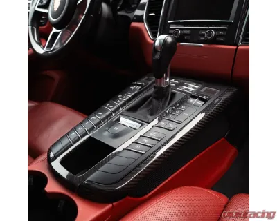 Rennline Carbon Fiber Center Console Surround Porsche 95B Macan 2015+ - I170