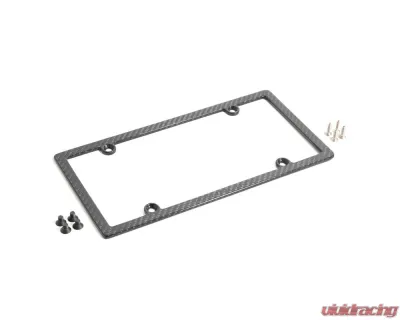 Carbon Fiber License Plate Frame Black - E1075     BLACK