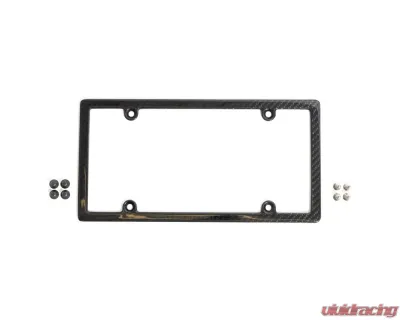 Carbon Fiber License Plate Frame Black - E1075     BLACK