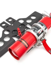 Rennline Fire Extinguisher and Mount Package  Black Mount / Red Extinguisher Porsche 1974+                                     - FE13.14-H3BMX250R - Image 2