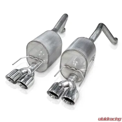 Stainless Works Axleback Dual Turbo Chambered Mufflers Factory Connect Chevrolet Corvette Z06 7L 8V 2006-2008 - C605CBQUAD