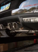 Stainless Works Axleback Dual Turbo Chambered Mufflers Factory Connect Chevrolet Corvette Z06 7L 8V 2006-2008                                     - C605CBQUAD - Image 4