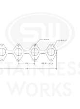 Stainless Works Header Flange SBF 1-3/4" 3V Round Port                                     - HF463V175 - Image 3