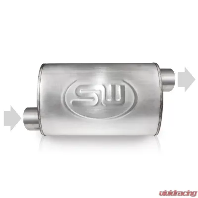 Stainless Works Turbo S-tube Muffler 2-1/4" Offset/Offset Opposite Side - TM5S22O22OPS