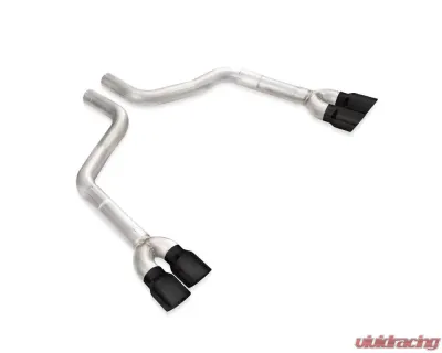 Stainless Works Rear Resonator Delete w/Quad Blackout 4" Tips Dodge Challenger 5.7L/6.2L/6.4L 2015-2021 - CHAL16RRD4B