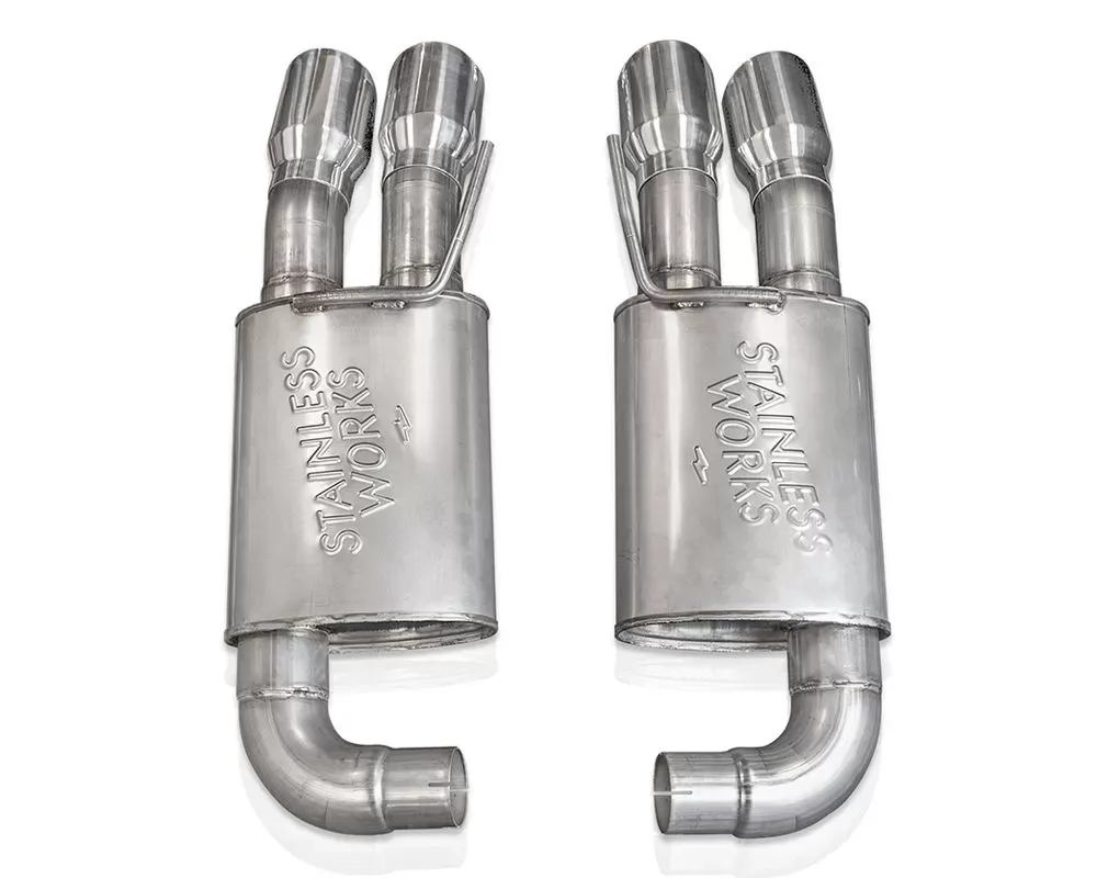 Stainless Works 3" Axleback Redline Factory Connect w/ Polished Stainless Tip Finish Ford Mustang GT 2018-2021 - M18ABR